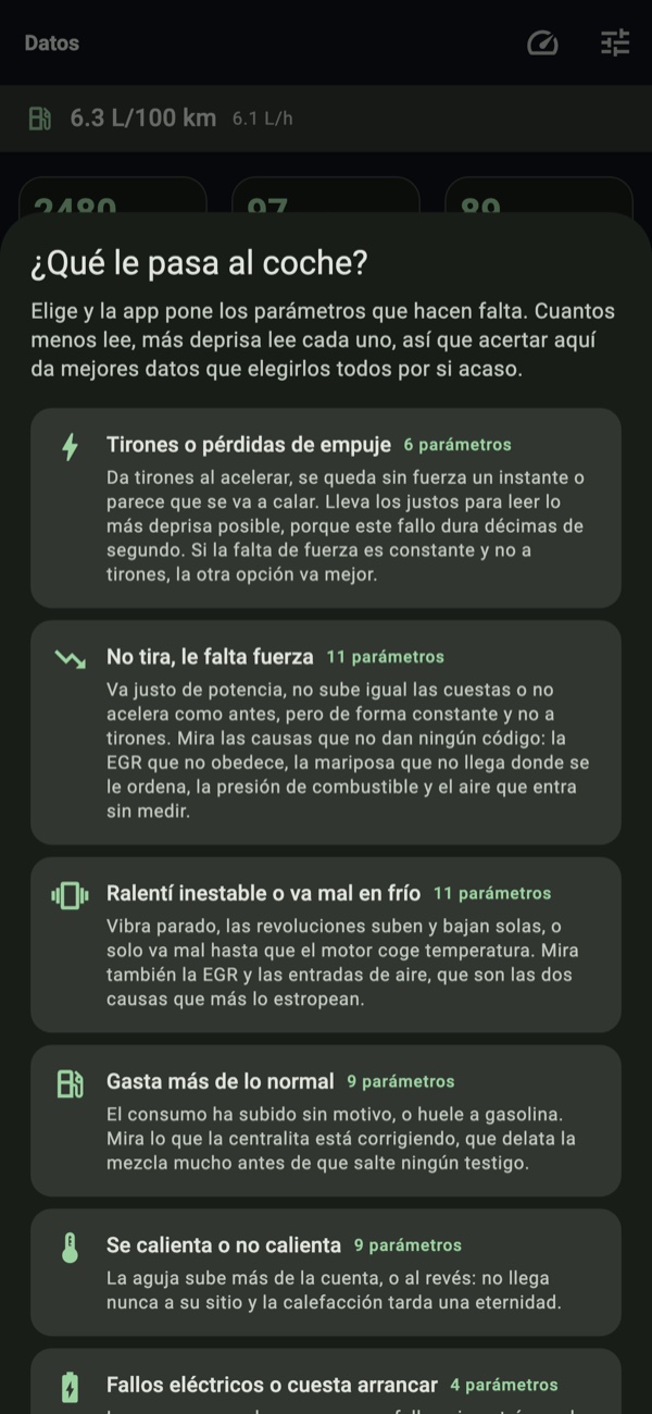 Selector de síntomas de Obdia
