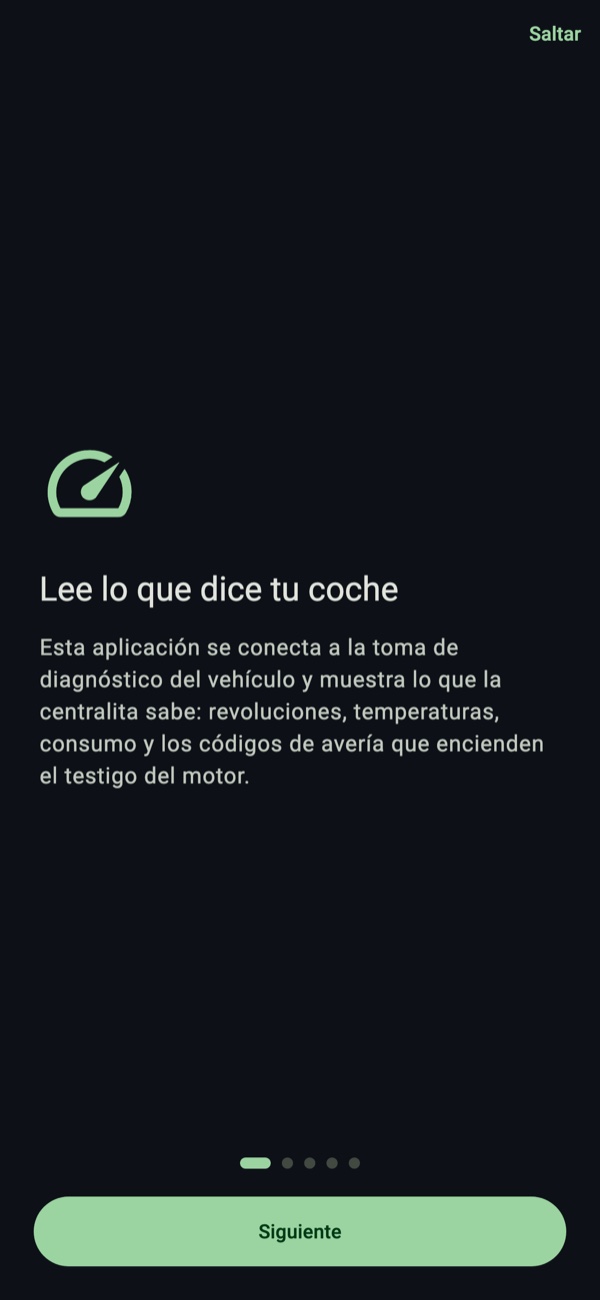 Pantalla de introducción de Obdia