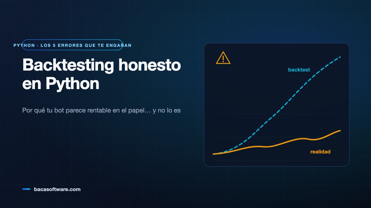 Backtesting honesto en Python: los 5 errores que hacen que tu bot parezca rentable (y no lo sea)