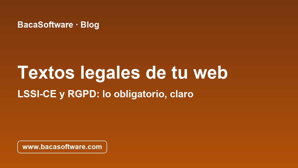 Los textos legales que tu web está obligada a tener en España